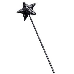 Black Sequin Wand