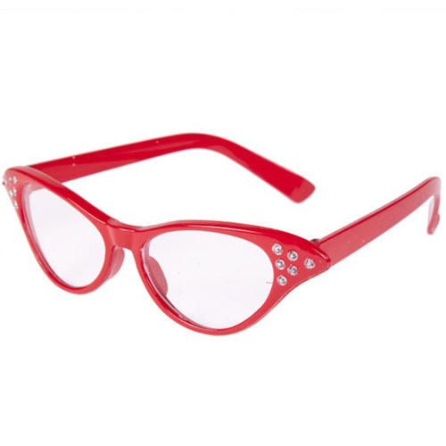 50s Glasses (Red)