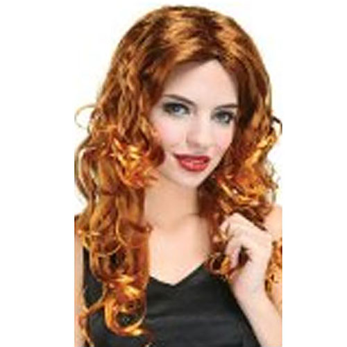 Long Auburn Wavy Wig