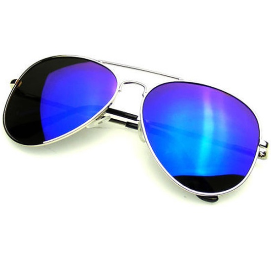 Aviator Glasses (Blue Mirrored)