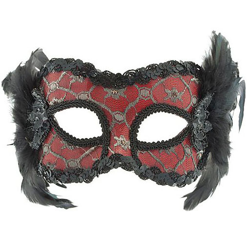 Red & Black Hairband Mask