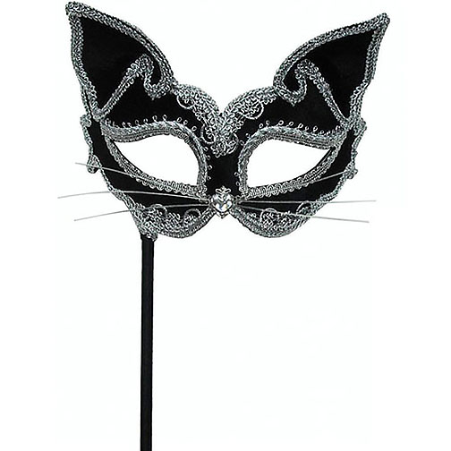 Black & Silver Cat Mask 