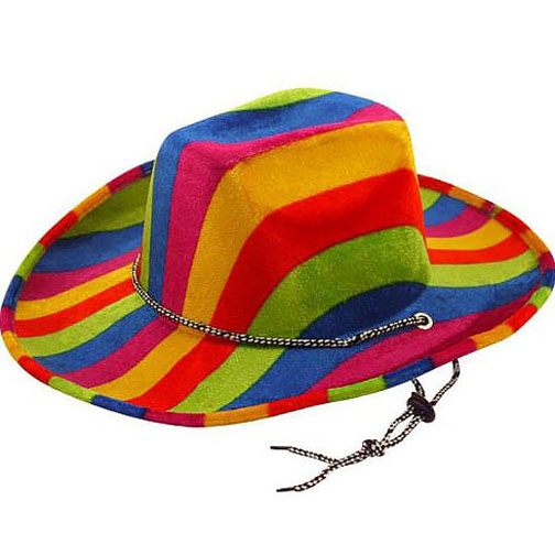 Rainbow Cowboy Hat