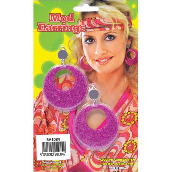 Mod Earrings - Purple