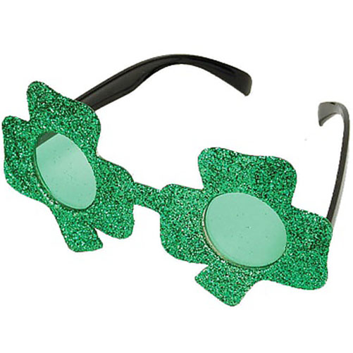 Shamrock Glitter Glasses