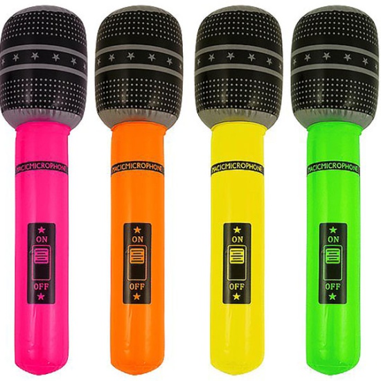 Inflatable Neon Microphone