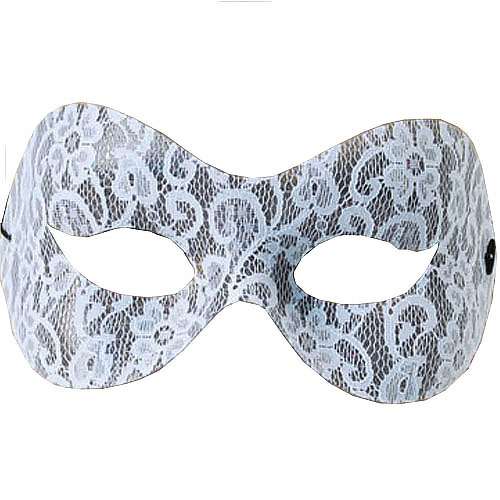 Lace Domino Mask - White