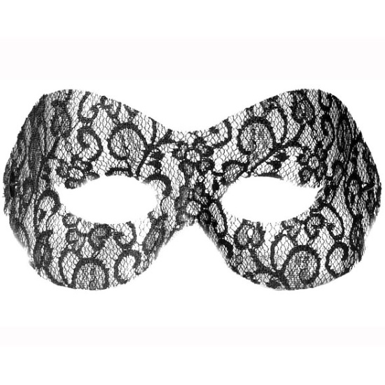 Lace Domino Mask - Black