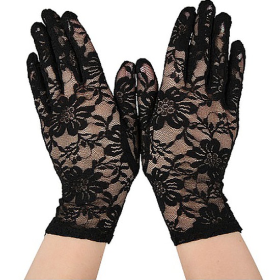 Short Lace Gloves (Black)