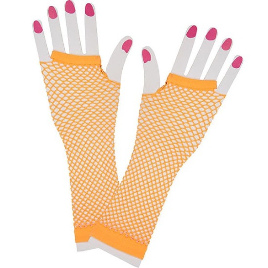 Long Mesh Gloves (Orange)