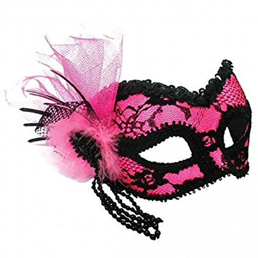 Pink & Black Headband Mask