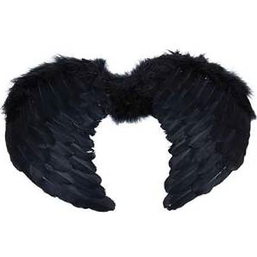 Feather Angel Wings - Black