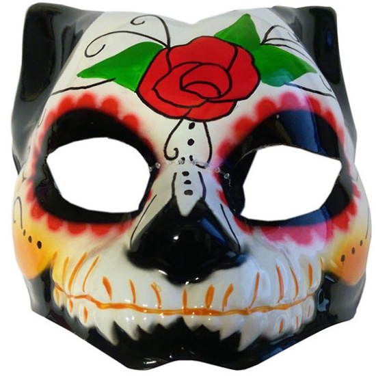 Day of the Dead Kitty Mask