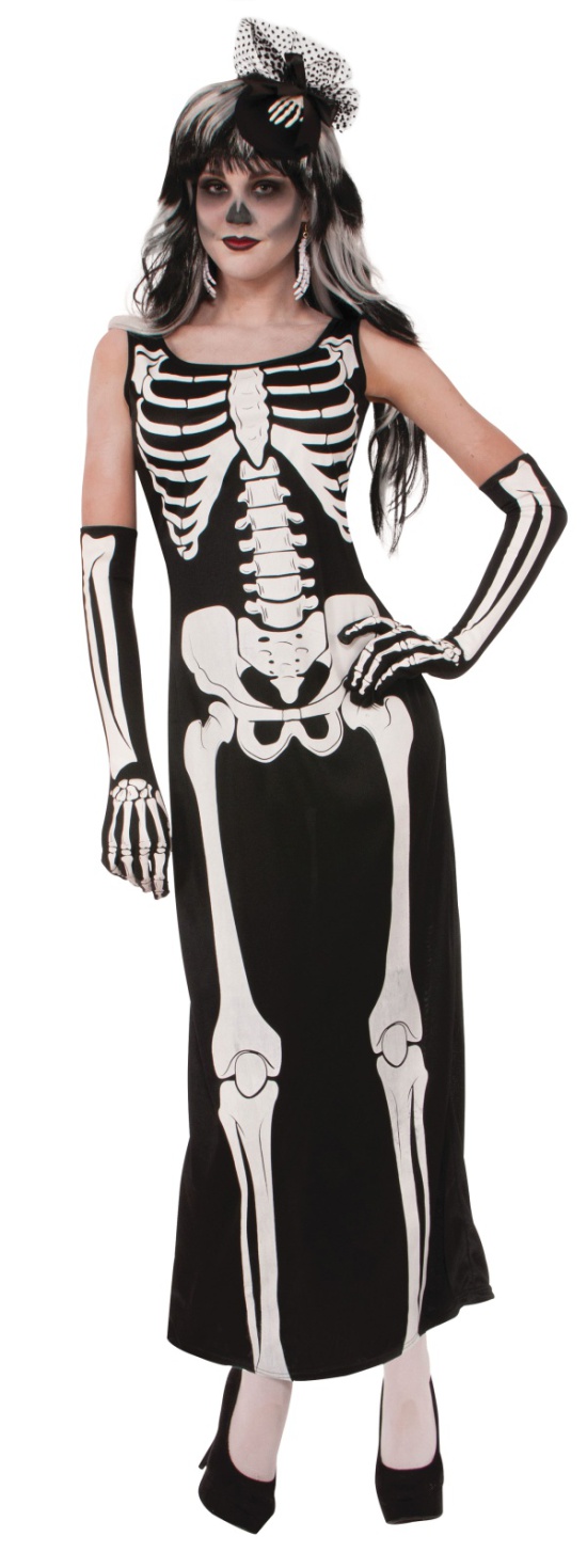 Skeleton Robe Long Dress