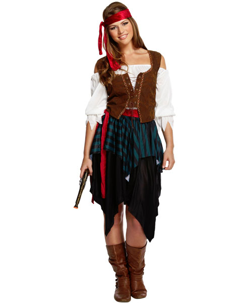 Lady Caribbean Pirate Costume 