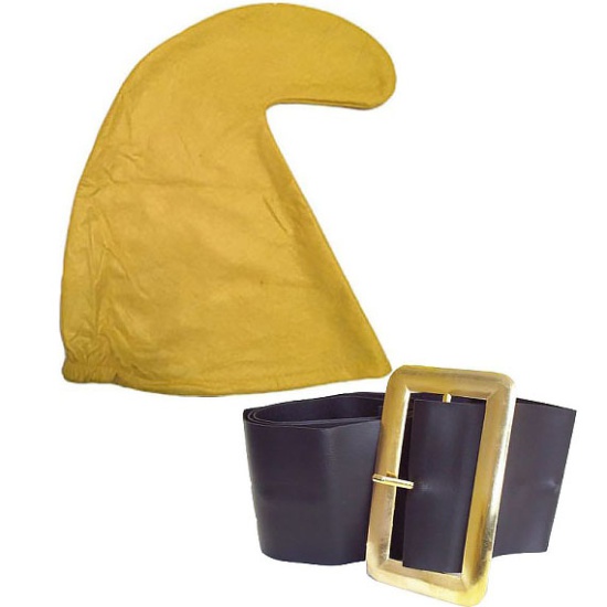 Smurf Hat And Belt Set - Yellow
