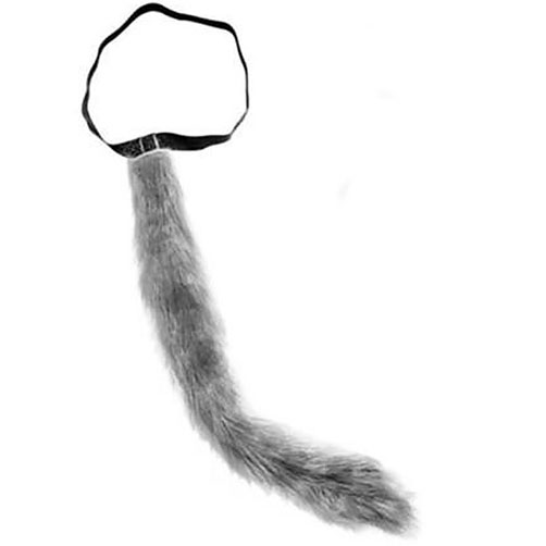 Furry Grey Wolf Tail