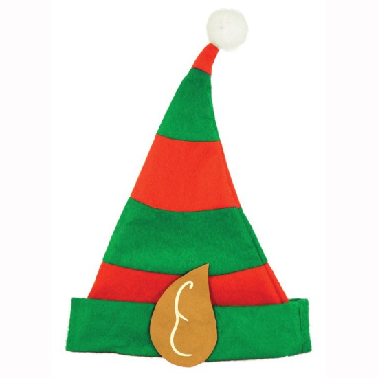 Red & Green Elf Hat (Adults)