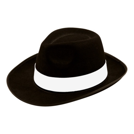 Black Fedora Gangster Hat