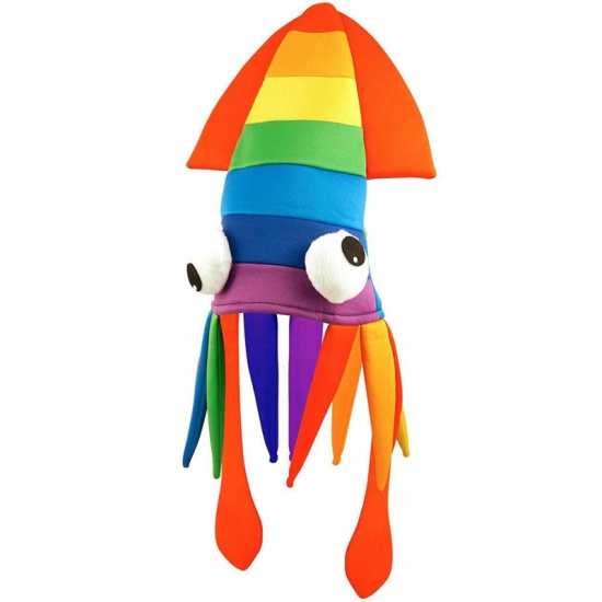 Multi-Coloured Squid Hat
