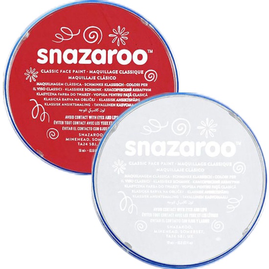 Snazaroo Face Paint Set - Red & White