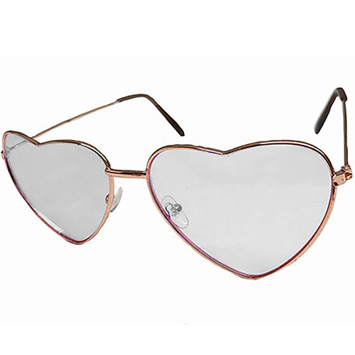 Heart Shape Glasses (Clear)