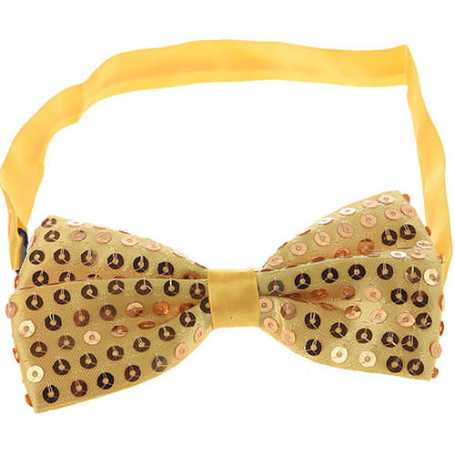 Sequin Bow Tie - Gold