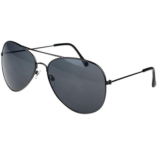 Aviator Glasses (Black) Black Frames