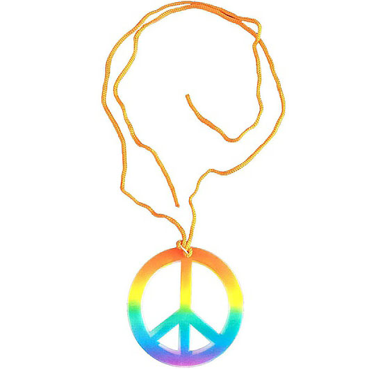 Rainbow Peace Sign Necklace