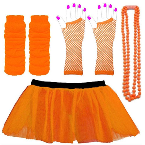Neon 80's Set - Orange