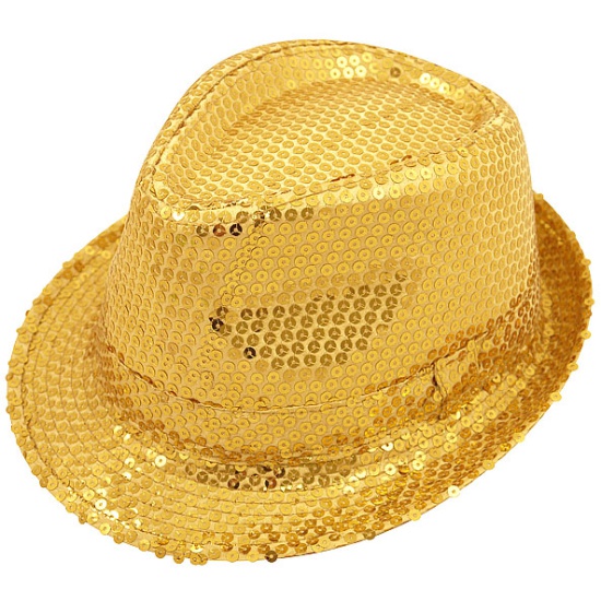 Gold Sequin Gangster Hat