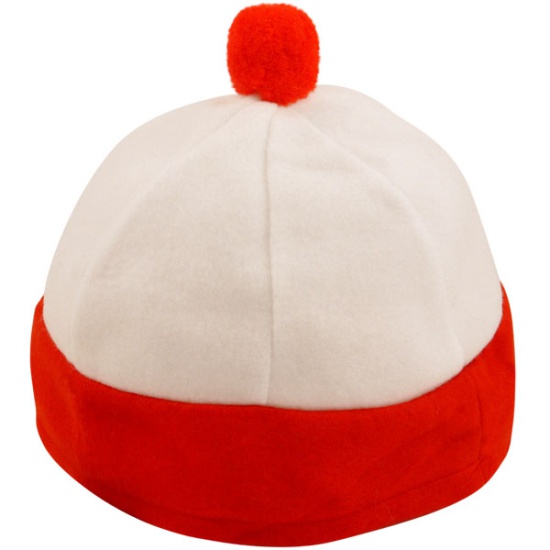 Red And White Bobble Hat