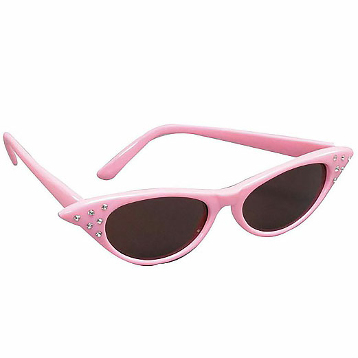 50's Glasses Black Lens (Pink)