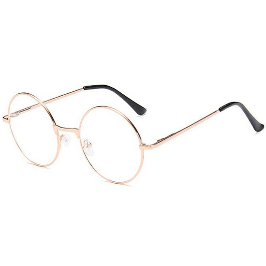 Lennon Glasses - Clear Rose Gold