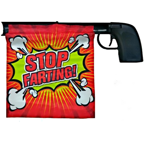 Stop Farting Flag Gun