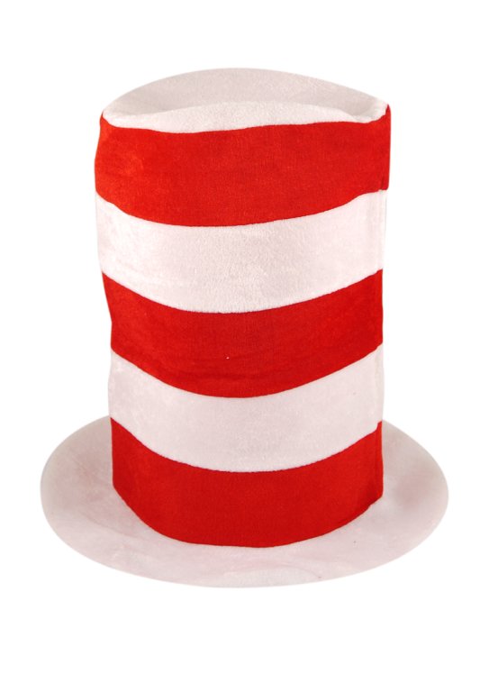 Children's Tall Red and White Top Hat