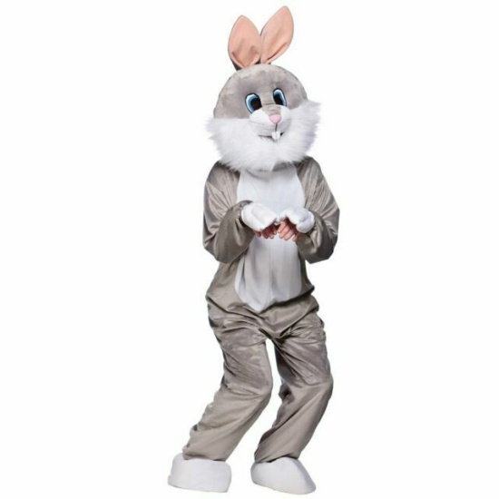 Grey Bunny Mascot