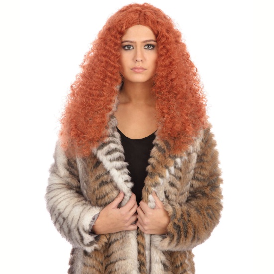 Long Frizzy Auburn Wig