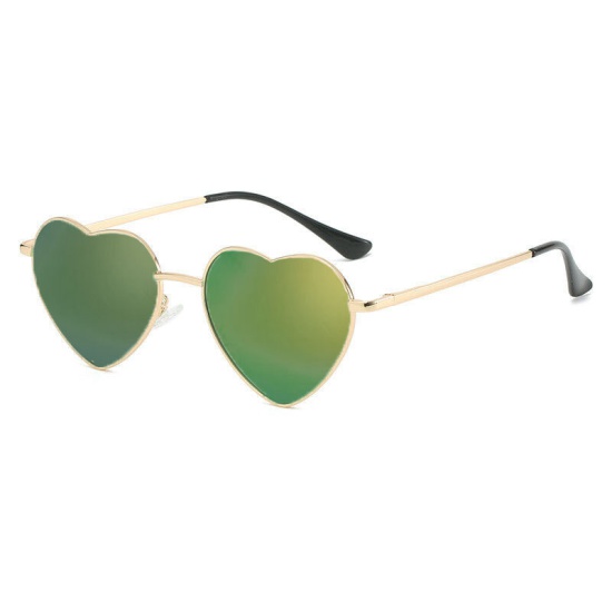 Heart Glasses Mirrored (Green)