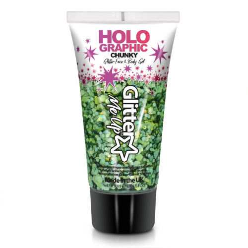 Holographic Chunky Glitter Gel - Green Envy 50ml