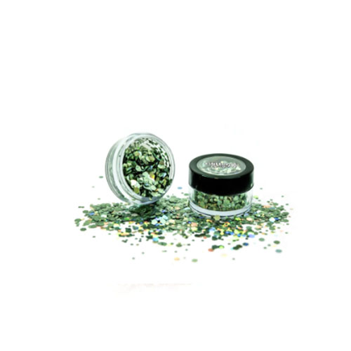Holographic Chunky Glitter Pots - Green Envy