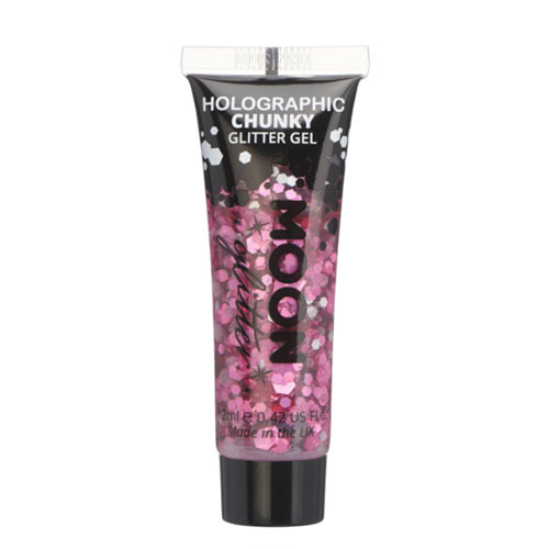 Holographic Chunky Glitter Gel - Pink 12ml