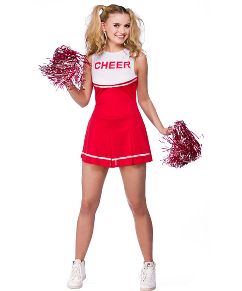 High School Cheerleader Costume (Red)