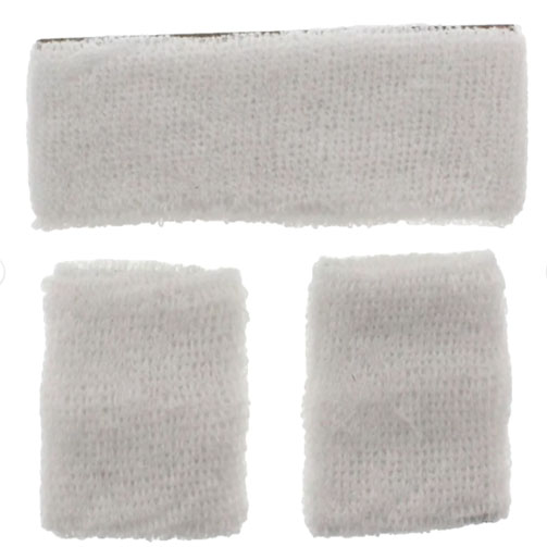 Neon Sweatband Set - White