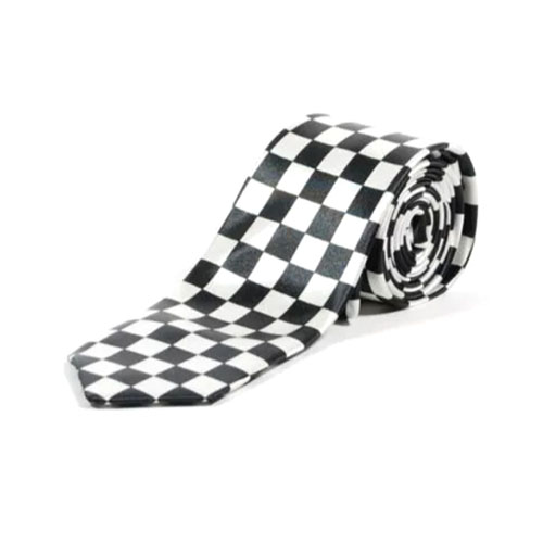 Black And White Checked Tie