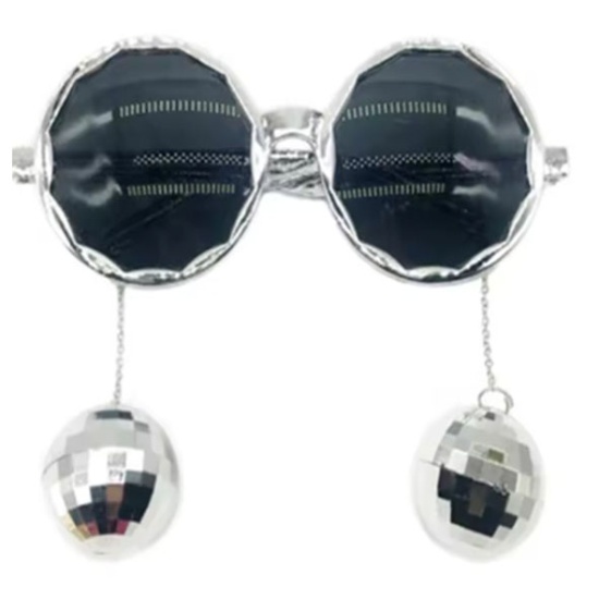 Disco Ball Glasses - Silver