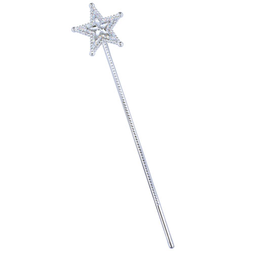 Silver Star Wand With Gem