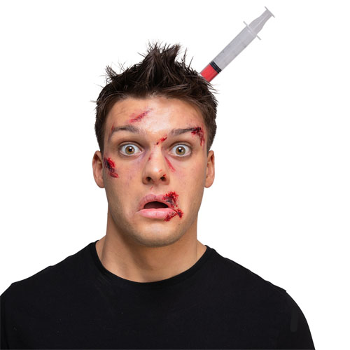 Syringe in Head Prop