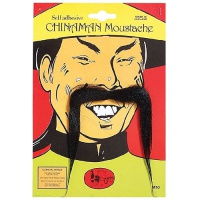 Image of Chinese Coolie Hat & Moustache Set
